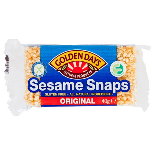 Golden Days Sesame Snaps 36 Pack 36 x 40g | Fairdinks