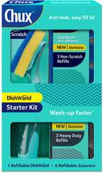 Chux Dish Wand and 6 Refill Scourers