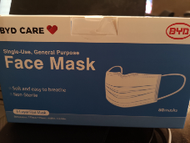 BYD Care Face Mask 3 Layer 50 pack 