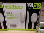 Cafe Express Plastic Cutlery Combo 360PCS | Fairdinks