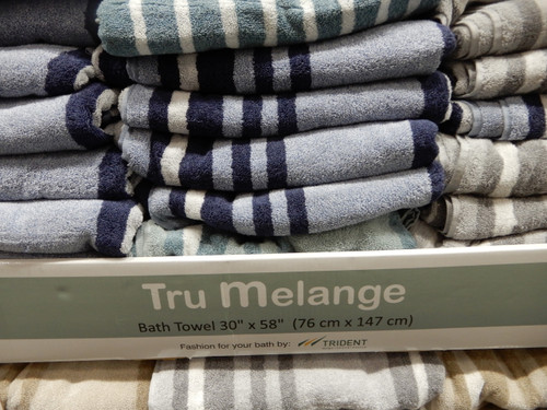 Tru Melange Heathered Stripe Towels Size: 76CM x 17CM | Fairdinks