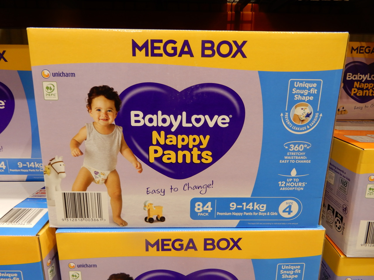 Baby Love Nappy Pants Size 4 Toddler 9 - 14KG (2 x 56) 112's