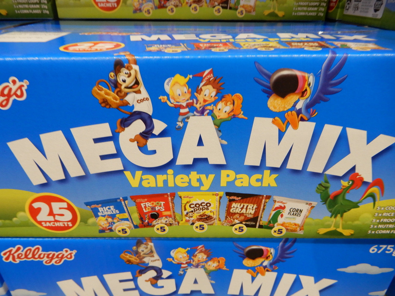 Kelloggs Mega Mix Variety 675g (25 Sachets) Fairdinks