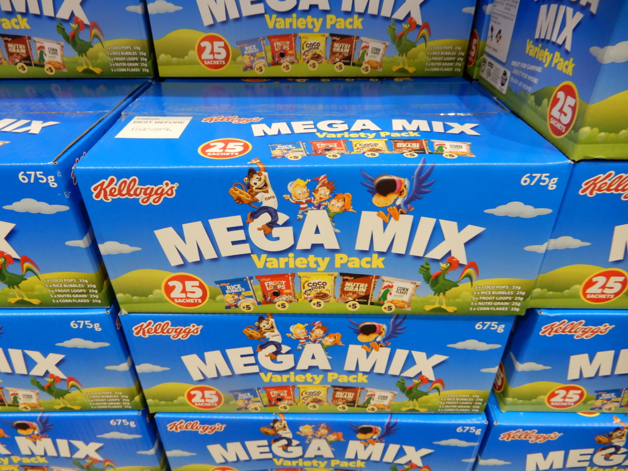 Kelloggs Mega Mix Variety 675g (25 Sachets) Fairdinks