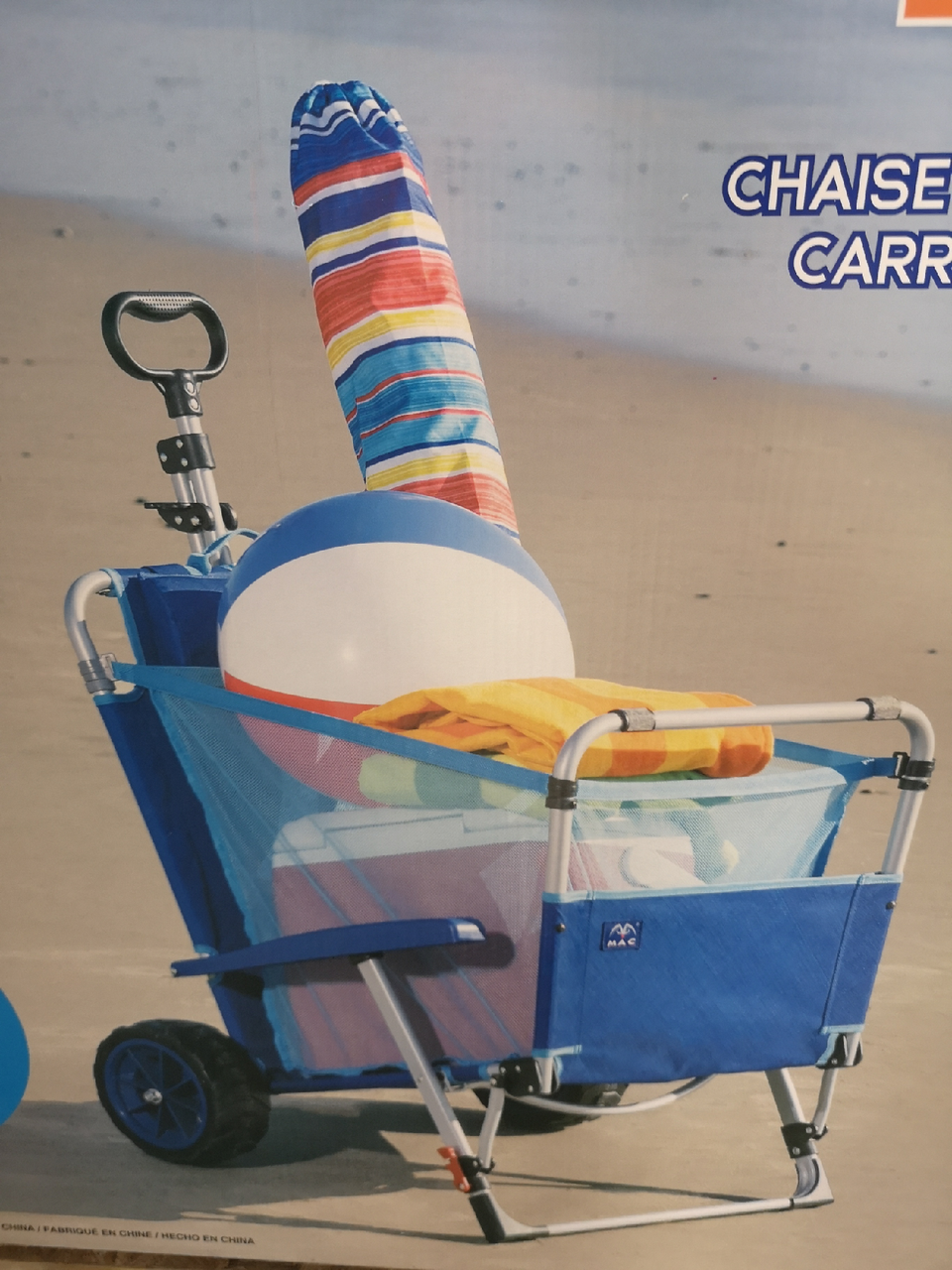 Beach day lounger cart hot sale