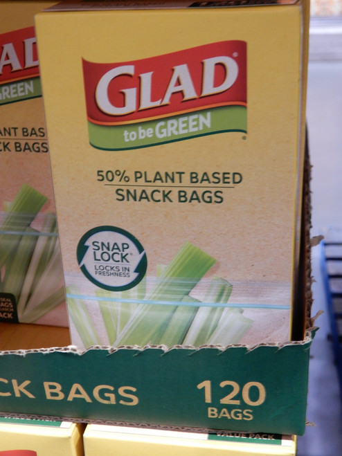 Glad to be Green Snack Reseal Bags 120CT 50% Plant Based | Fairdinks