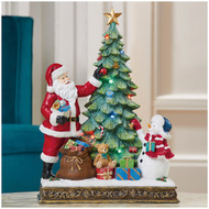 16" / 40CM Santa & Snowman W/ Tree Tabletop Decor | Fairdinks