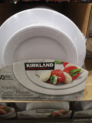 Kirkland Signature Elegant Plastic Plates 50 count