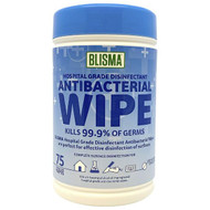 Blisma Hospital Grade Anti Bacterial Wipes 6 x 75 pack 