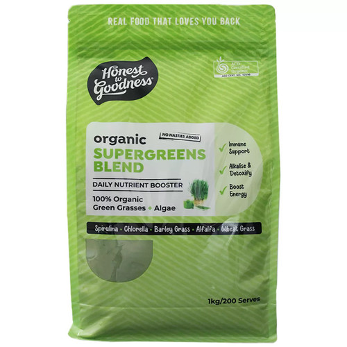 Honest To Goodness Organic Supergreens Blend Powder 1KG | Fairdinks