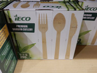 IECO Premium Bamboo Cutlery 280CT | Fairdinks