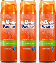 Gillette Fusion Hydra Gel Sensitive 3 x 195G | Fairdinks
