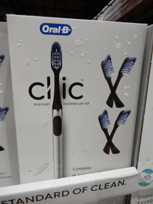 Oral-B Clic Manual Toothbrush Kit Toothbrush + 4 Refills | Fairdinks