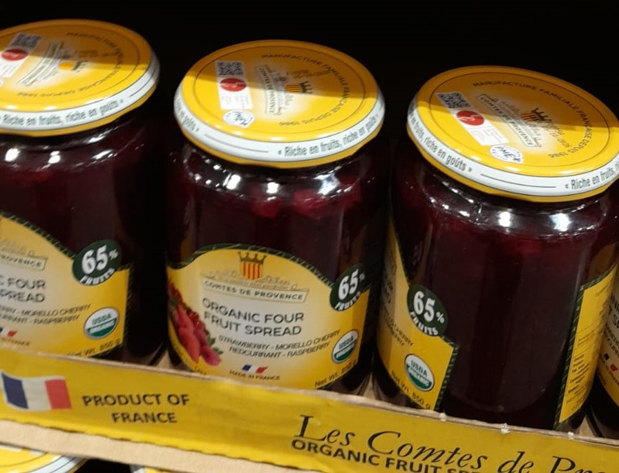les comtes de provence organic fruit spread