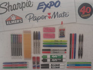 Stationary Essentials 40CT Sharpie/Expo/Elmer's and Papermate