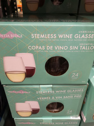 Argentia Ridge Stemless Wine Glasses 24CT | Fairdinks
