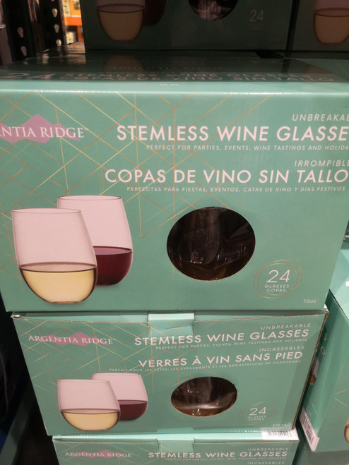 Argentia Ridge Stemless Wine Glasses 24ct Fairdinks