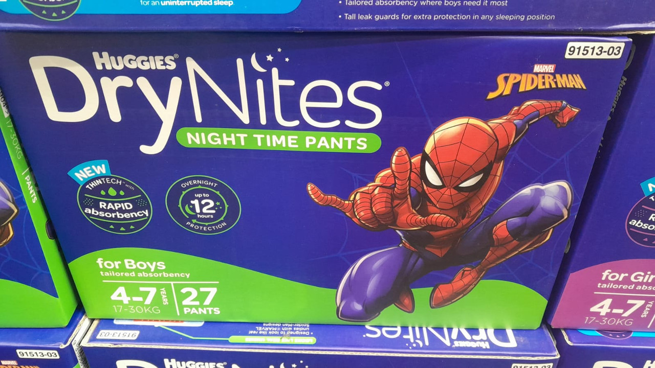 Huggies 4-7 ans DryNites Pantalon de pyjama Spid…