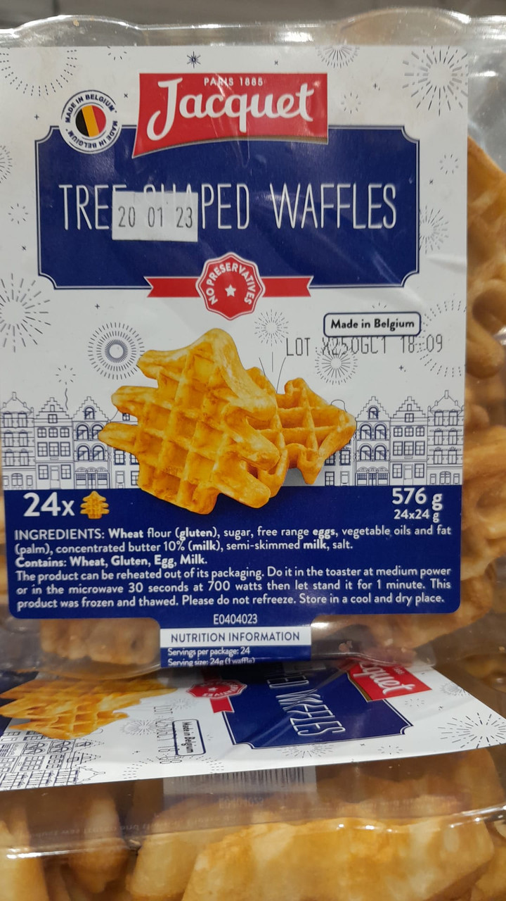 Jacquet Tree Shaped Waffles 24 x 24G Fairdinks