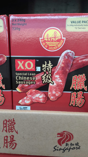 Golden Bridge XO Chinese Sausages 720G | Fairdinks