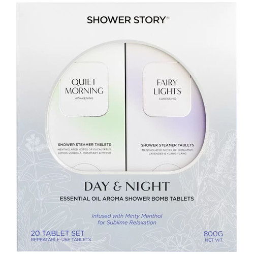 Shower Story Shower Steamer 20 Tablets Day & Night Twin Pack | Fairdinks