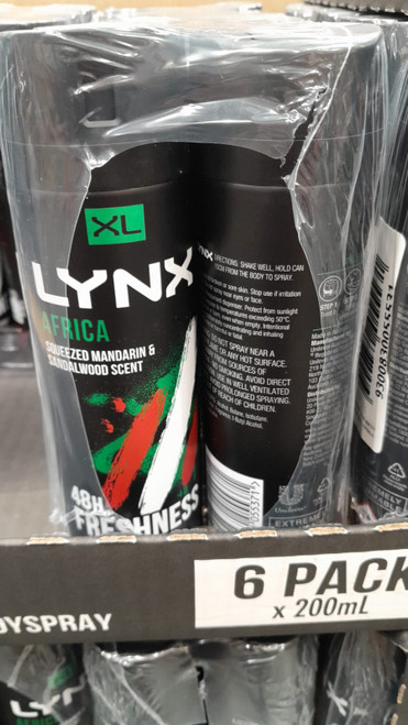 Lynx Body Spray Africa 6 x 200ml | Fairdinks