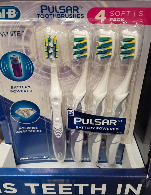 Oral-B Pulsar Battery Toothbrush 4 Pack | Fairdinks