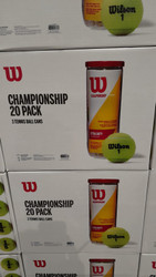 Wilson Championship Tennis Ball 60 Pack 20 Cans of 3 Balls | Fairdinks