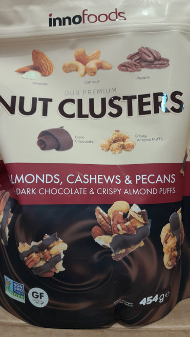 Innofoods Organic Dark Choc Nut Clusters 454G | Fairdinks