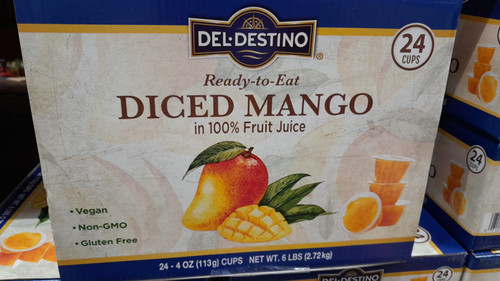 Del Destino Diced Mango Cups 24x 113G | Fairdinks