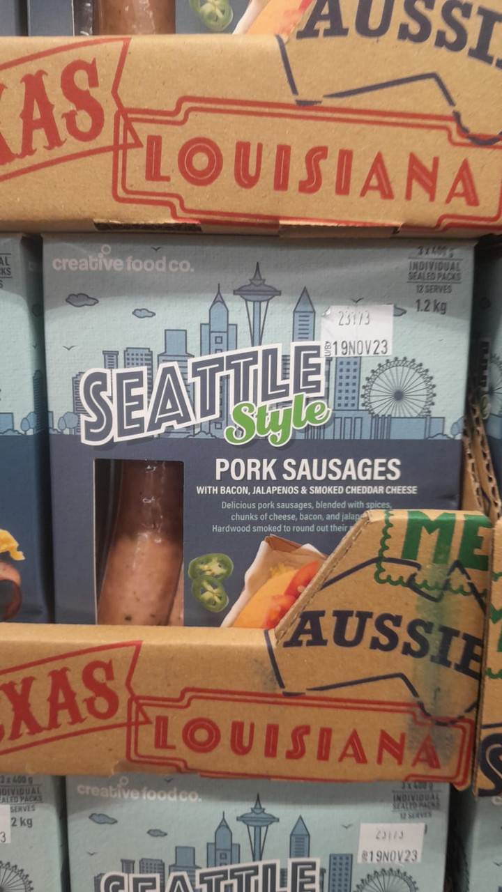 Creative Food Co Seattle Style Pork Sausages 1.2KG Fairdinks