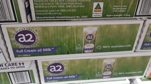 A2 Long Life Full Cream Milk 24x200ML | Fairdinks