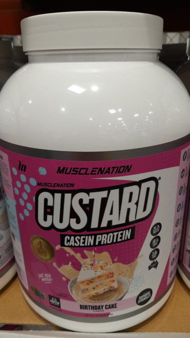 Muscle Nation Custard Protein 2.4KG - Birthday Cake | Fairdinks