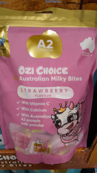 Ozi Choice A2 Vit C / CA Milky Bites 100x3 - Strawberry | Fairdinks