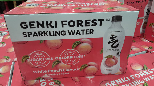 Genki Forest White Peach Sparkling Water 15x480ML | Fairdinks