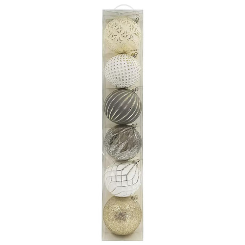 Shatter Resistant Ornaments 150MM 6 Pack - Metalics | Fairdinks
