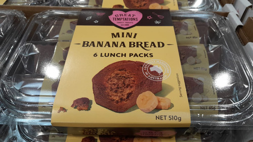 Great Temptations Mini Banana Bread 6x85G | Fairdinks