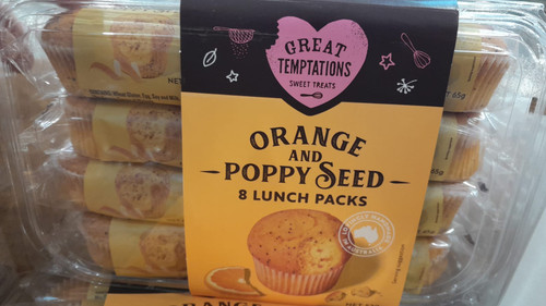 Great Temptations Orange and Poppyseed 8x65G | Fairdinks