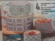 Signature Storage Bowls With Lids 4 Piece Set 