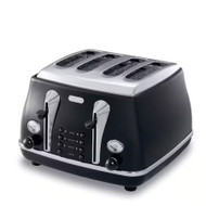 Delonghi CTO4003 Icona Classic 4 Slice Toaster - Black | Fairdinks