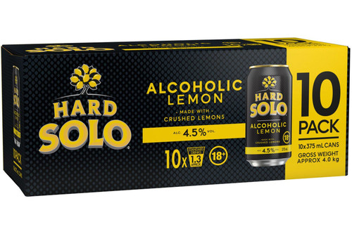 Hard Rated Alcoholic Lemon 10x375ML 4.5% ABV | Fairdinks