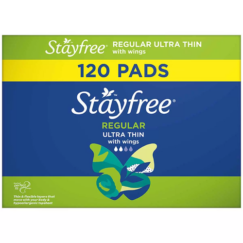 Stayfree Regular Ultrathin Pads W/ Wings 120 Count | Fairdinks