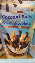 Tropical Fields Dark Chocolate Coconut Rolls 265G | Fairdinks