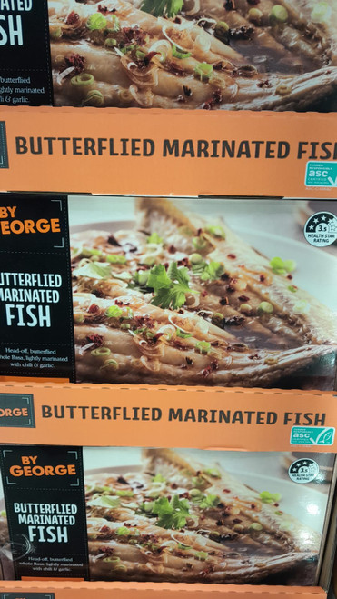 By George Butterflied Marinated Fish 900G | Fairdinks