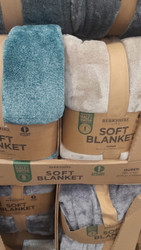 Berkshire Soft Blanket Queen - Blue | Fairdinks