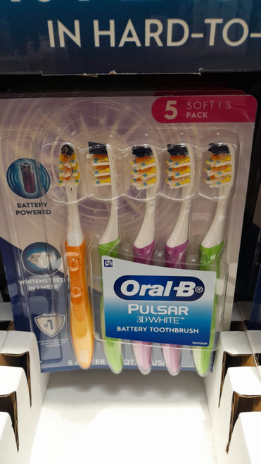 Oral-B Pulsar Battery Toothbrush - Soft - 5 Pack | Fairdinks