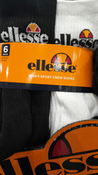 Ellesse Men's Crew Sock 6PK Sizes 9-11.5 | Fairdinks