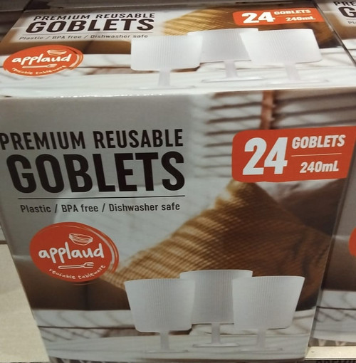 Applaud Wine Goblet Reusable 24PK x 240ML | Fairdinks