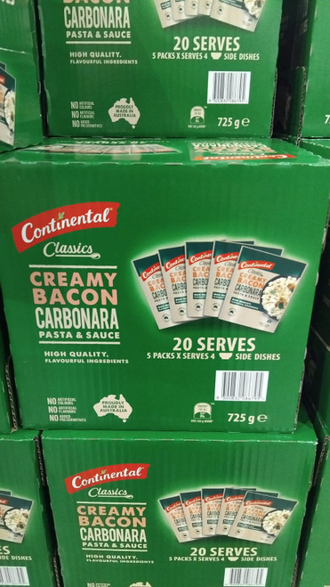 Continental Creamy Bacon Carbonara 5x145G | Fairdinks