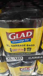 Glad Wavetop Garbage Bags 120CT / 80L | Fairdinks